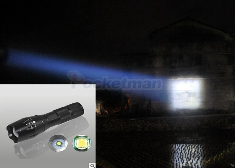 Powerful LED Flashlight Super Bright Zoom Long Range Flashlights Waterproof Torch 18650