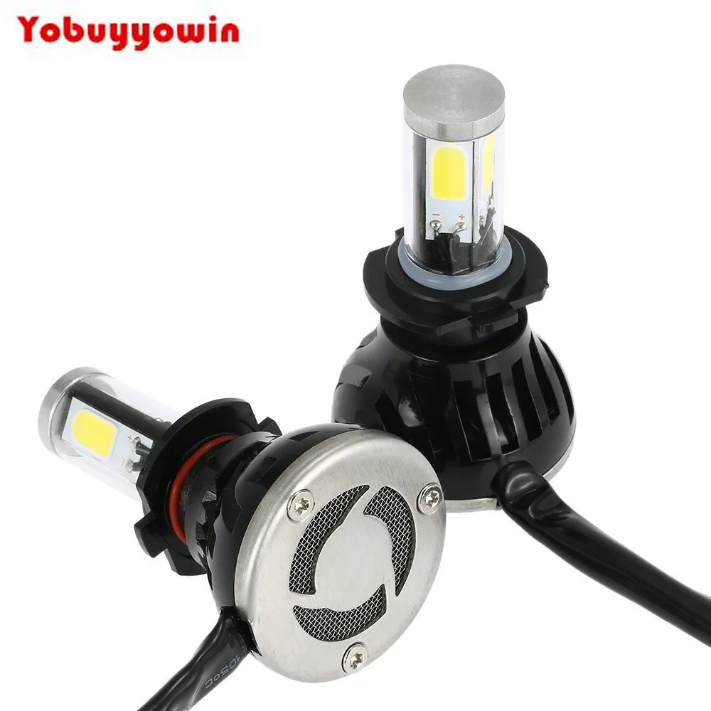 H7 COB LED Lumiere Phare Antibrouillard 12V 24V Ampoule Amelioree de Voiture Ampoule de Conversion Kit Faisceau 6000K Blanc