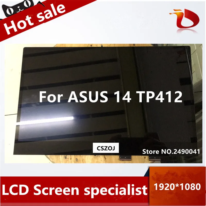 

Original 14'' N140HCA For ASUS VivoBook Flip 14 TP412 TP412U TP412UA Display Touch Screen Lcd Assembly 115-ar000ur LP156WF6 SPL1