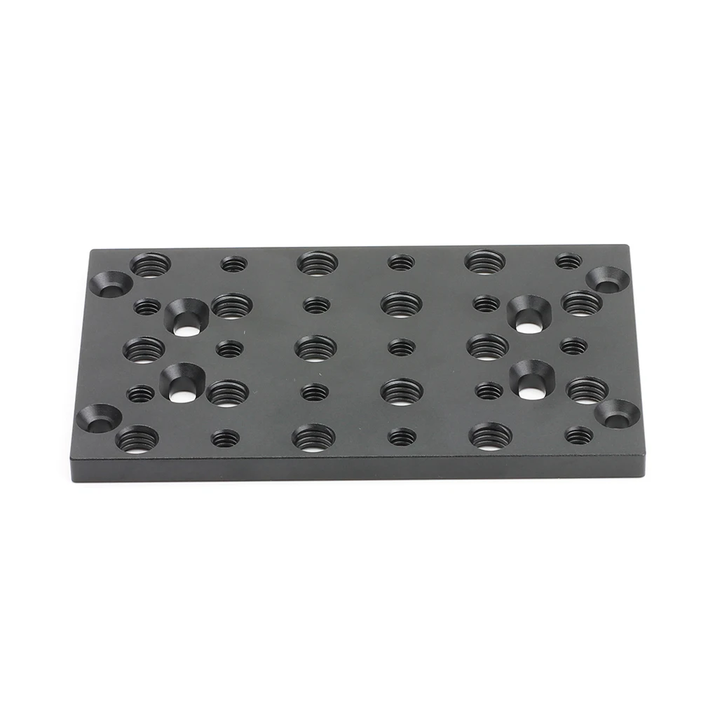 Placa base de montaje para cámara de película 4K, adaptador de soporte de varilla de 15mm, 1/4 ", 3/8"