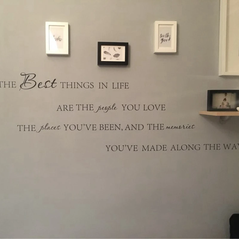 The Best Things In Life Vinyl wall decals ~ Love Memories Wall Quote Home Art Vinyl Decal Sticker ,large size new image 5
