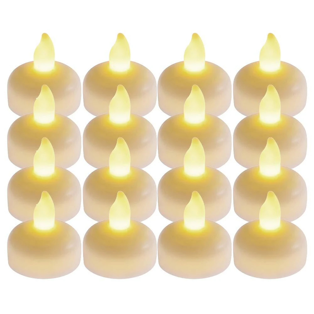 1/12/24pcs Floating Candle Lamp Waterproof Flameless Led Tea Light Battery Power Floating Lamp Underwater Light for Decoration