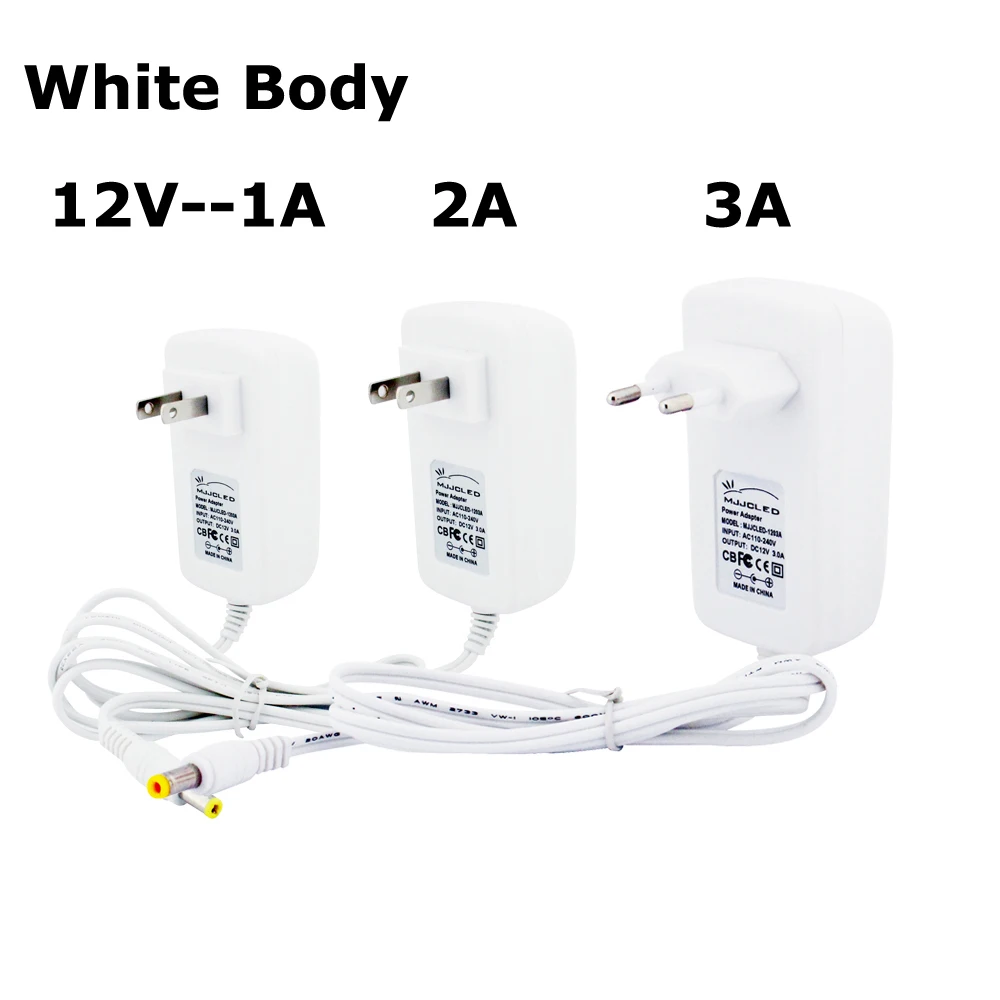 Di Alimentazione 12 Volt Adattatore 12 v 2A 3A 1A Illuminazione Trasformatore 220 v 12 v AC DC di Plastica LED driver Per La Luce di Striscia del