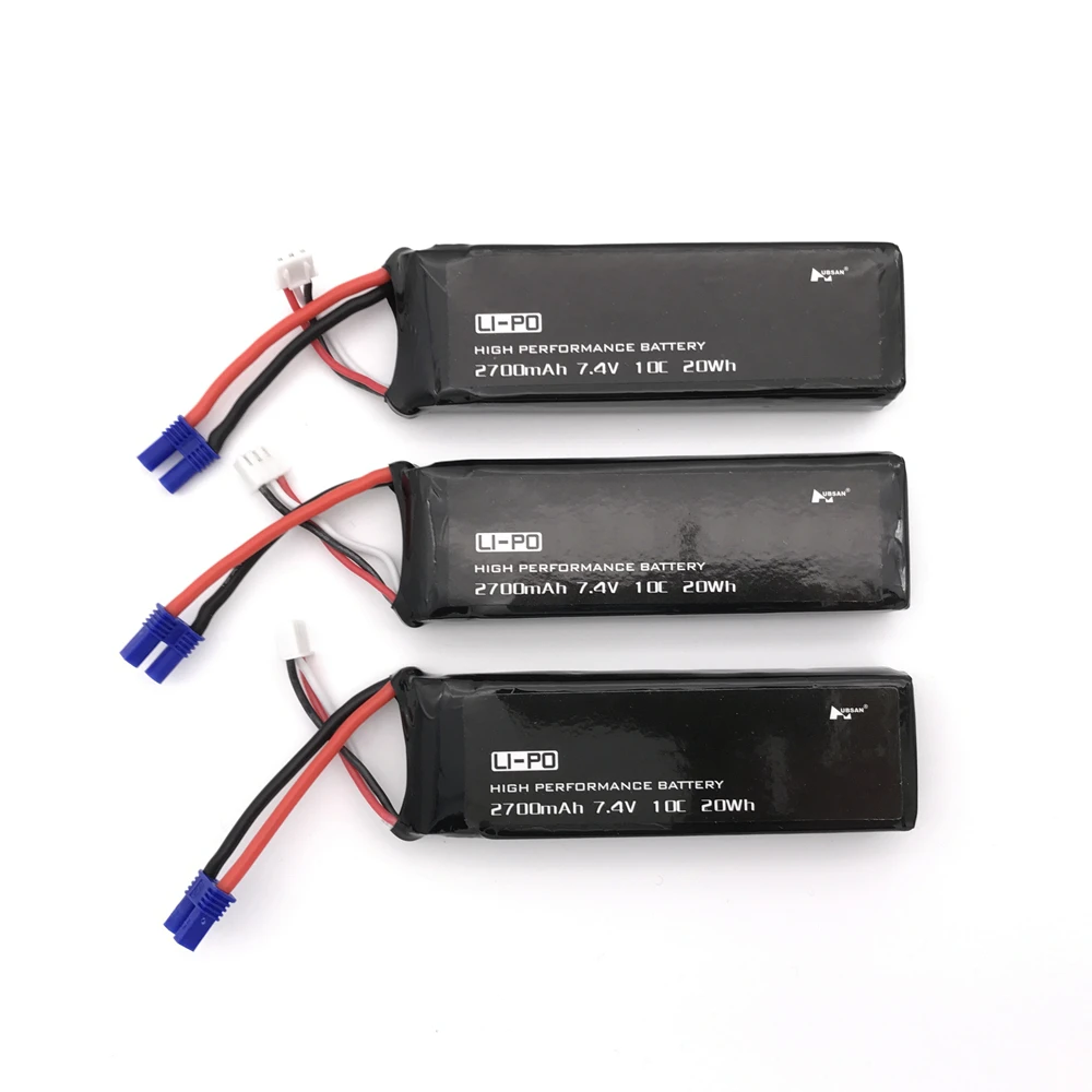 3PCS Original Hubsan H501S H501A H501M H501C X4 RC Quadcopter Spare Parts 7.4V 2700mAh 10C Rechargeable Battery