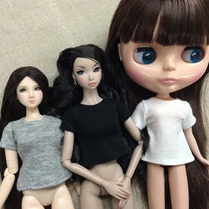1PCS 1/6 Doll's T-Shirt for blyth Causal Clothes barbi shirts for Licca, Azone, kurhn Doll Shirt Accessories 6 best sales slutty barbie clothes - №4