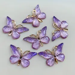 Flat Back Resin Butterfly Flower Animals Flat Back Cameo Cabochon For Jewelry Making Wholesale 23*38mm 10pcs -B276