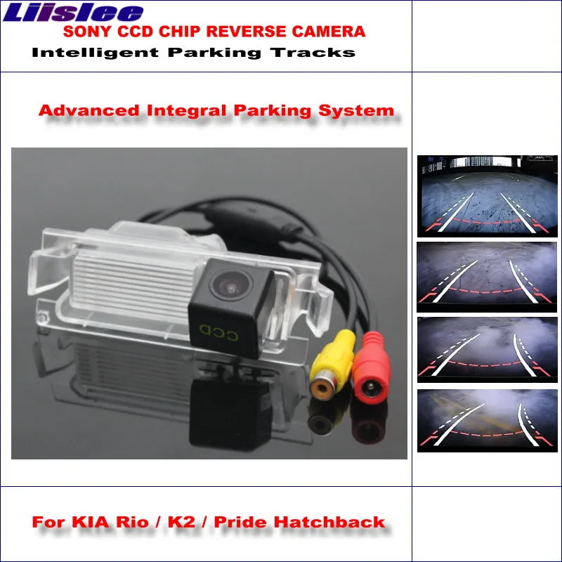 

For KIA Rio / K2 / Pride Hatchback HD SONY Car Rear Camera Intelligent Parking Tracks Reverse Backup / NTSC RCA AUX