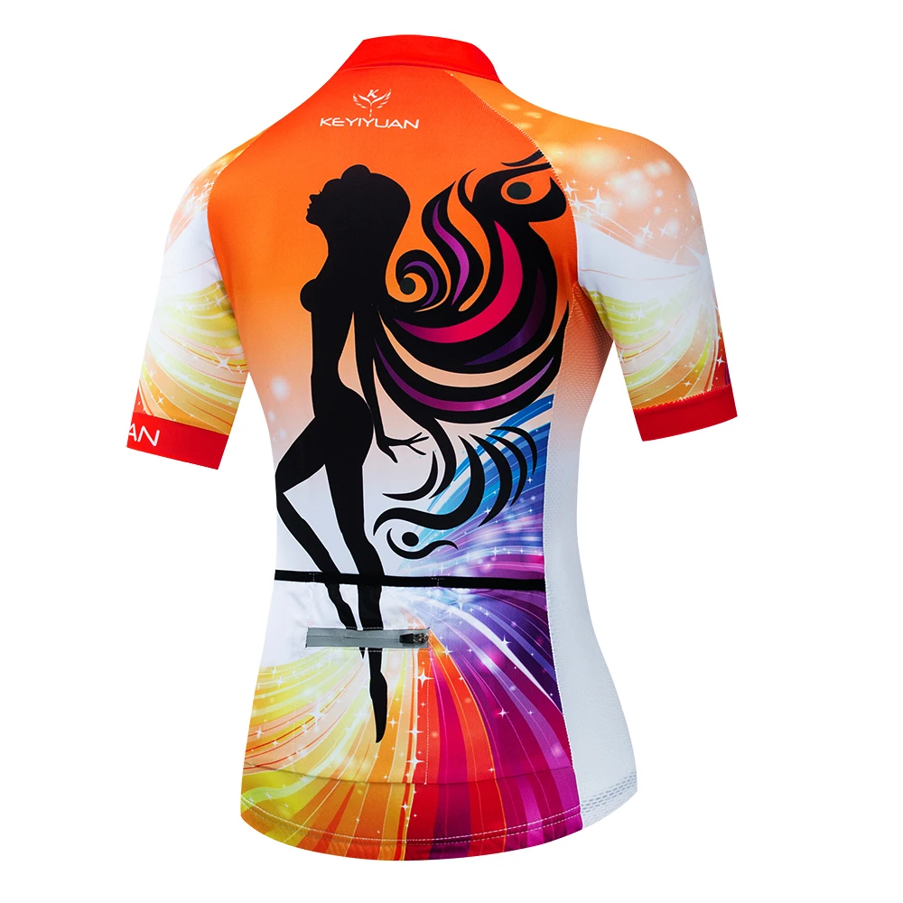 2019 Keyiyuan Summer New Road Racing Bike Riding Equipment Quick Dry Breathable Women's Dancing Beauty Short Sleeve Top