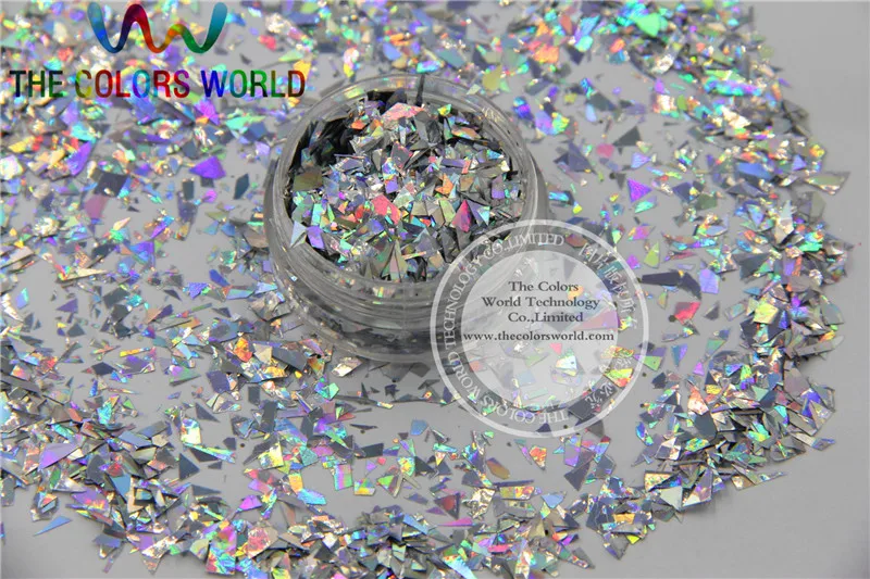 TCA100 Holographic Mylar Sheet Random Cut Size Flakes for nail decoration and other art DIY decoration