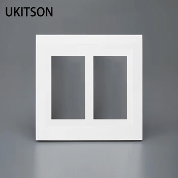 6 Bendes Witte Kleur Frame Paneel Invoegen Voor Zes Sleuven Modules Blanco Stopcontact 120X120Mm