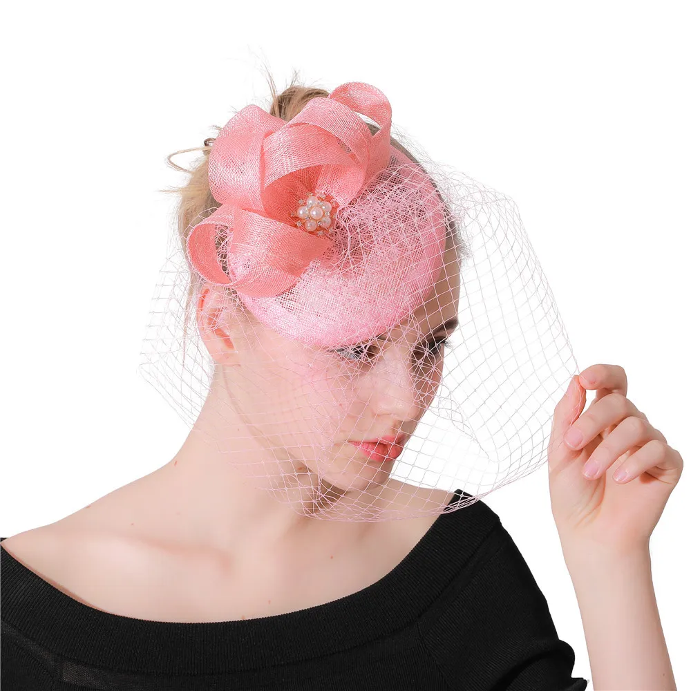 

Gorgeous Ladies Mesh Fascinator Hats Hair Pin Veilling Wdding Headpiece Women Formal Dress Occasion Headwear Headband Accessory