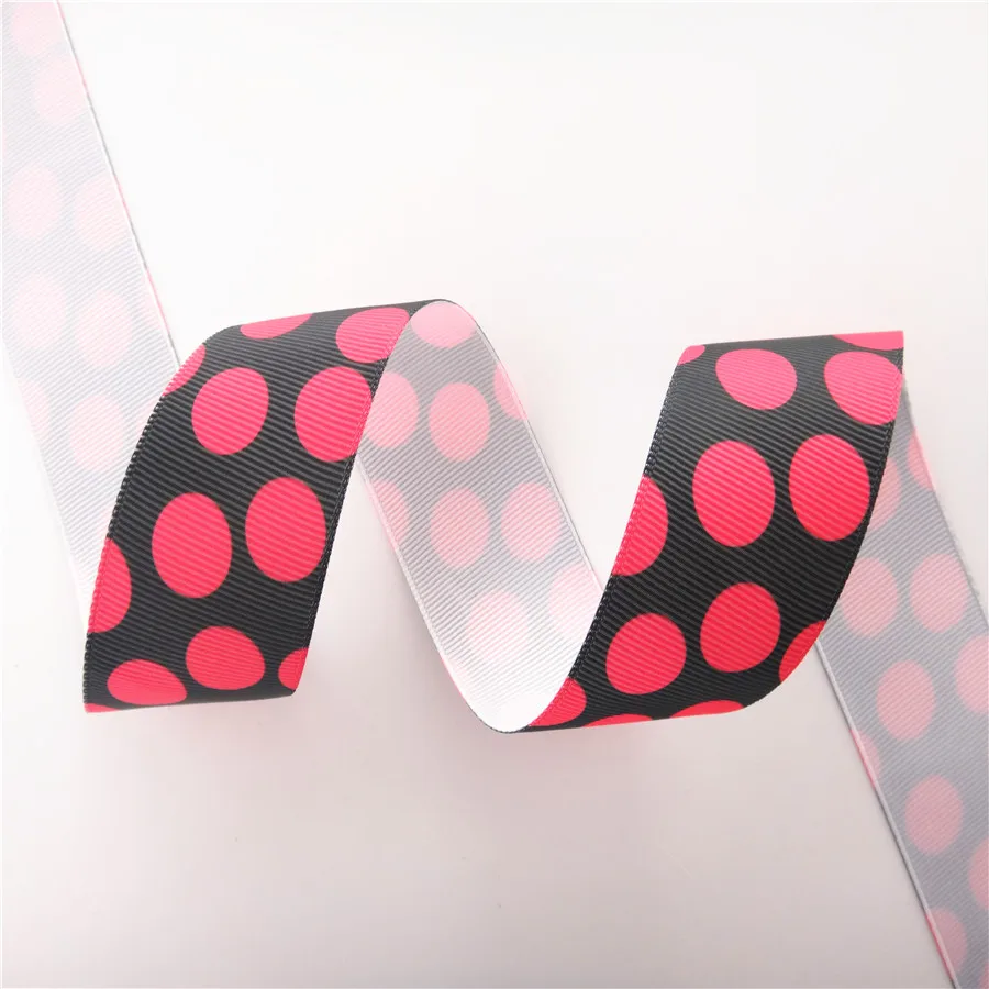 1,5" 38 mm 10 Yards Grossegrainbänder mit Polka-Dot-Muster, DIY-Material für handgemachte Haarschleifen, MD19012601 – Detail 10