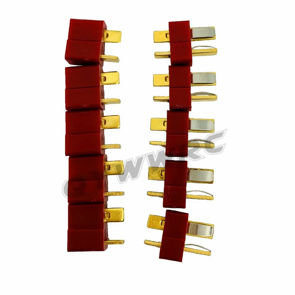 20pcs 10Pair T- Plug Male & Female Connectors Deans Style For RC LiPo Battery ESC