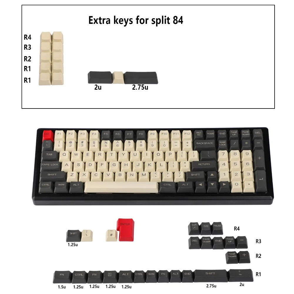 YMDK Laser Etched ANSI ISO OEM Profile Thick PBT Keycap For MX Mechanical Keyboard Filco YMD96 YMD75 KBD75 FC980M VEA 75% SP84