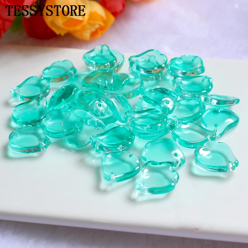 10pcs Czech Flower Petals Lampwork Beads Multi Gradient Color Glass Beads For Jewelry Making Earrings Handmade DIY Accessories