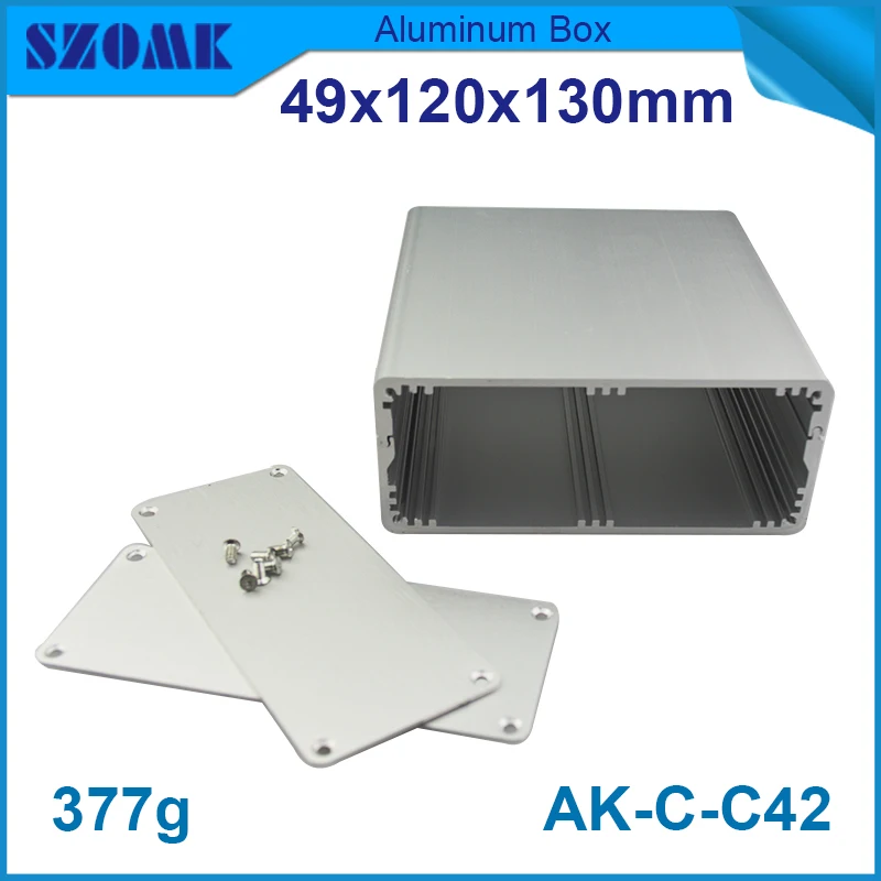 4Pcs aluminium electric box case 49*120*130mm silver color powder coating junction housing box for Diy design