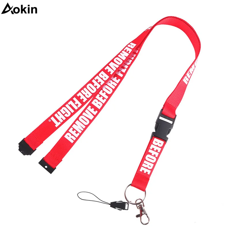 Aokin Remove Before Flight Mobile Phone Straps For iPhone 7 8 6 Plus 5 5S Neck Straps Lanyard Keychain ID Card Holder Hang Rope