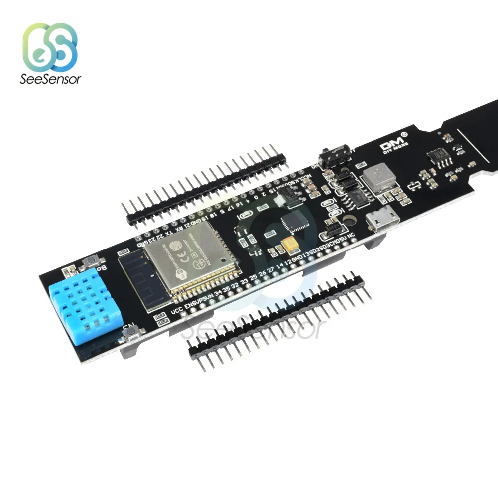 ESP32 DHT11 CP2104 WIFI Bluetooth Temperature Humidity Soil Moisture Sensor Detection Module 18650 Battery Shield for Arduino