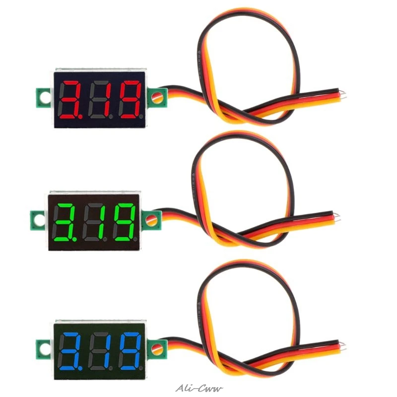 Mini 0.36 inch DC 0-100v 3 bits Digital Red LED Display Panel Voltage Meter Voltmeter tester