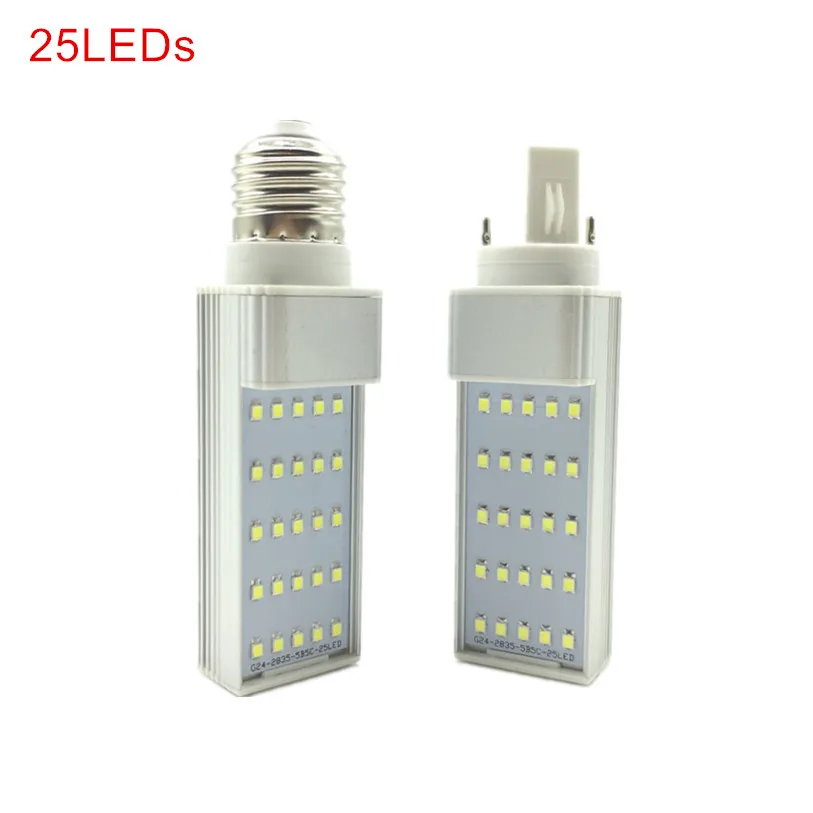 Ampoule LED épis de maïs, G24/E27, 7W 9W 11W 13W 15W 18W, projecteur SMD 2835, prise horizontale à 180 degrés