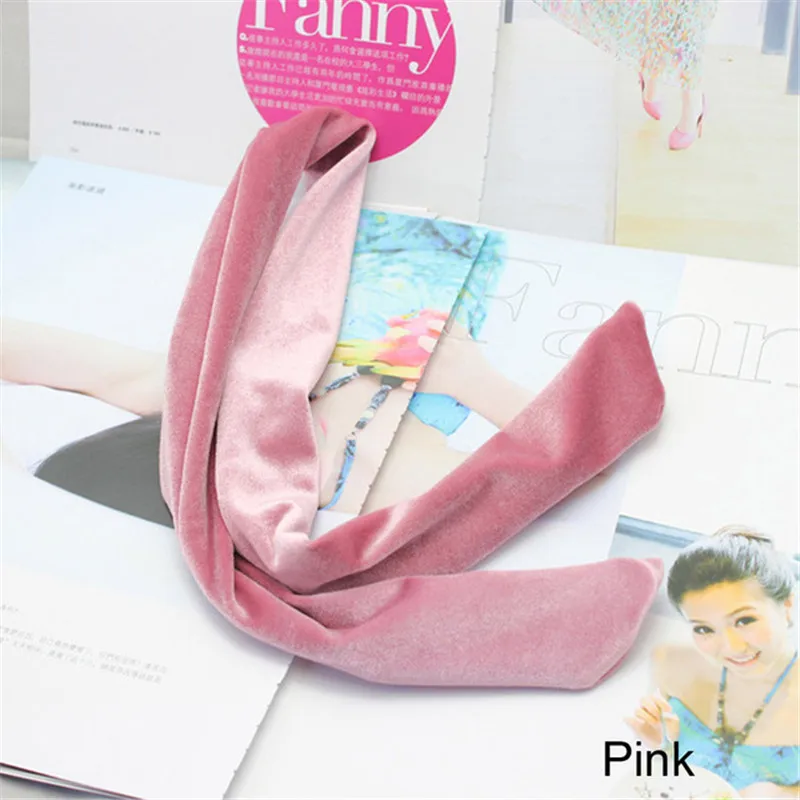 1pcs Velvet Bunny Wire Wrap Headband Hair Band For Women Girls Hair Accessories Rabbit Ear Turban Bandage On Head Bandana