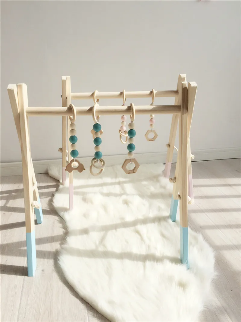 Houten Baby Gym Zonder Gym Speelgoed Activiteit Gym Speelgoed Accessoires Montessori Rammelaars Nursery Decor Zintuiglijke Speelgoed Pasgeboren Douche Geschenken