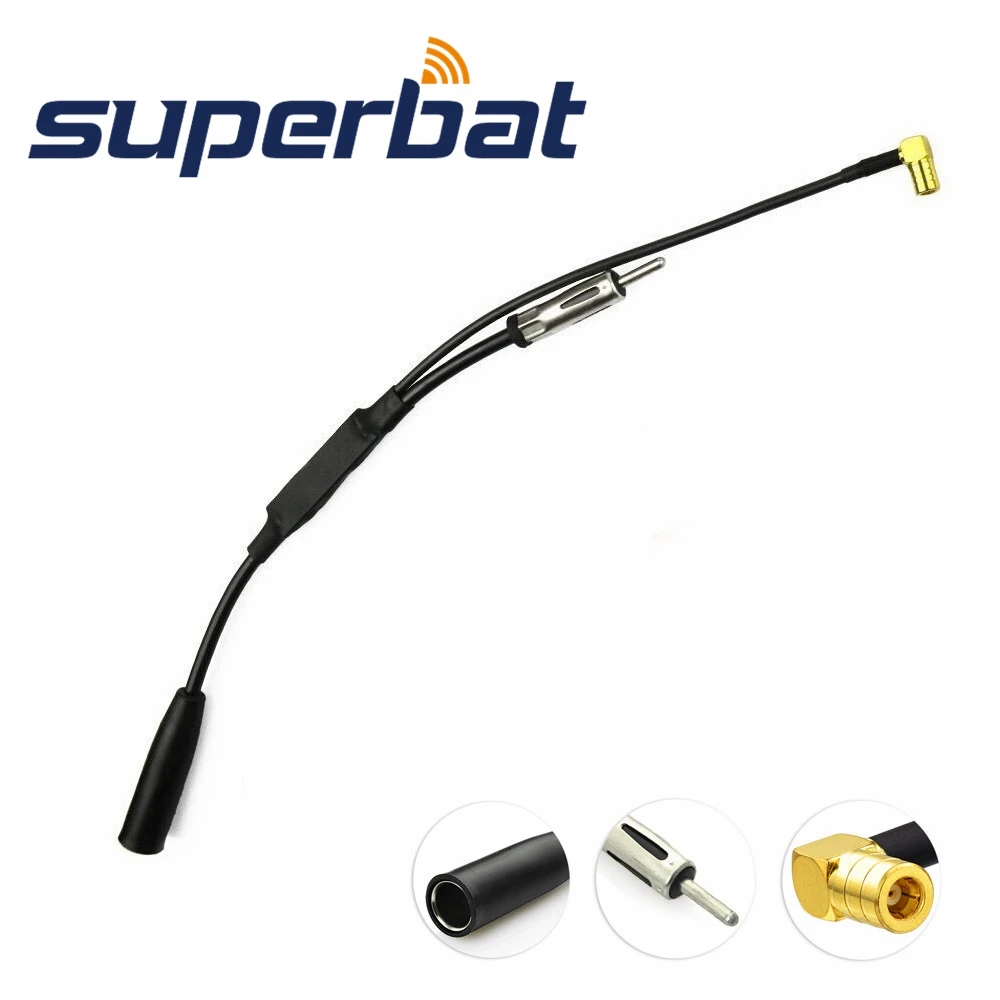 Superbat FM/AM to DAB Car Radio Aerial Converter/Splitter and Fakra Cable Aerial Adapter for Alpine Ezi-DAB Pure Highway 300Di