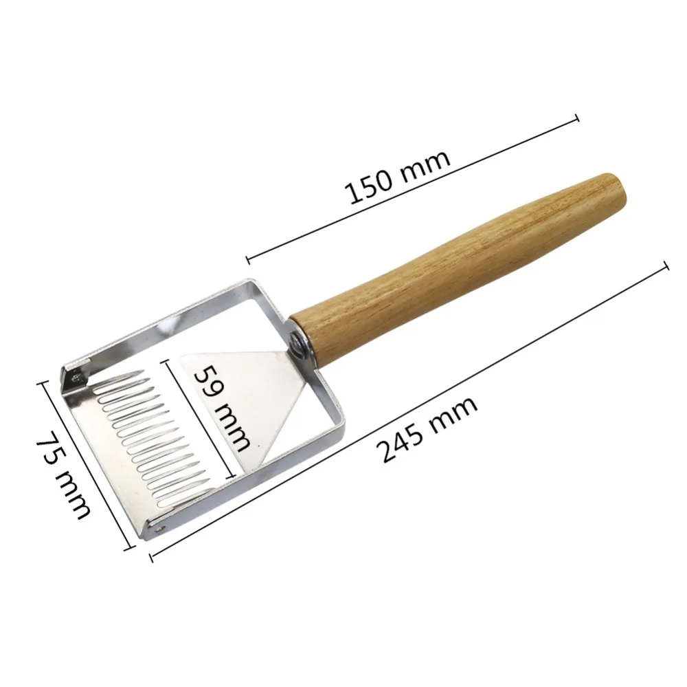 1Pc Uncapping Fork Iron Honeycomb Honey Scraper Wooden Handle Apicultura Equipment Uncapping Fork Beekeeper Beekeeping Tools