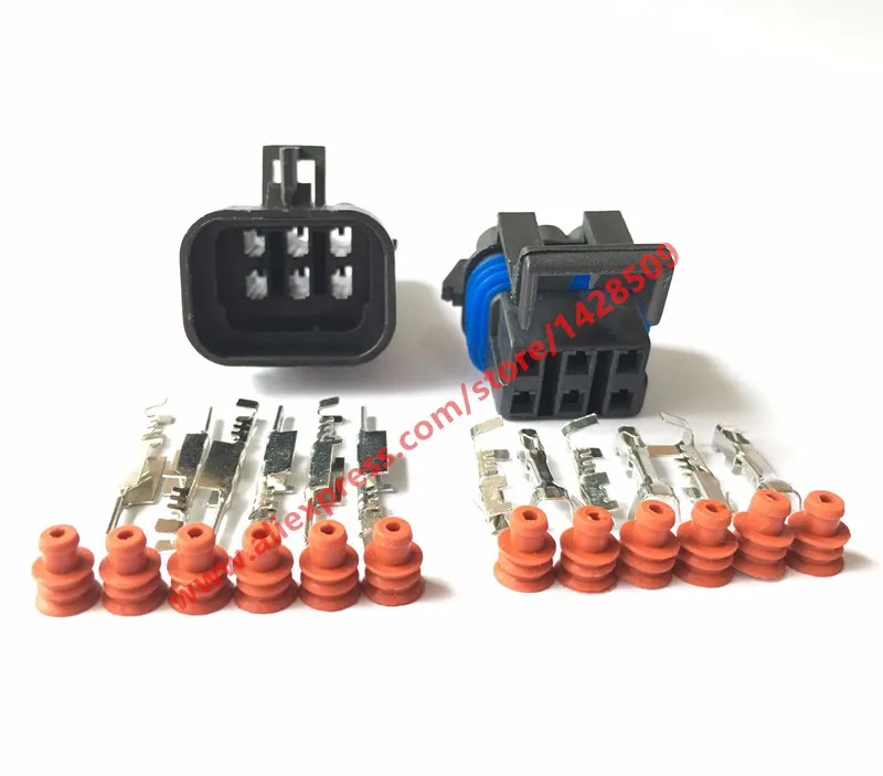 1 Set 12052848 12124107 Metri-Pack 150 Female Male GT Delphi 6 Pin Waterproof Automotive Connector Auto plug