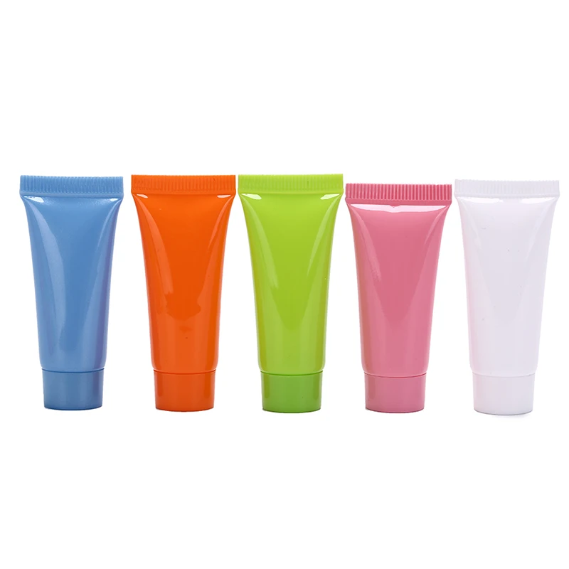 5pcs 5ml /10ml Cosmetic Soft Tube plastic Lotion Containers Empty Makeup squeeze tube Refilable Bottles Emulsion Cream Packaging