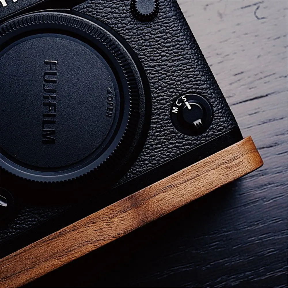 Wooden Wood Base Plate Hand Grip Plate Bracket For FUJI XT3 FUJIFILM X T3 Tripod Support