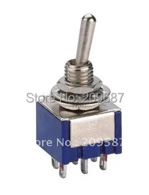 

50pcs 6-Pin DPDT ON-OFF-ON Toggle Switch 6A 125VAC