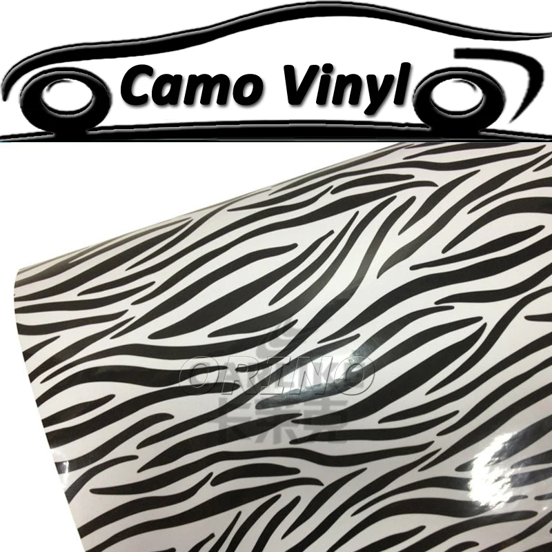 

Car Styling Zebra Camouflage Vinyl Wraps Zebra Camo Camouflage Foil Decal Sticker Car Body Wrapping Covers Air Bubble Free