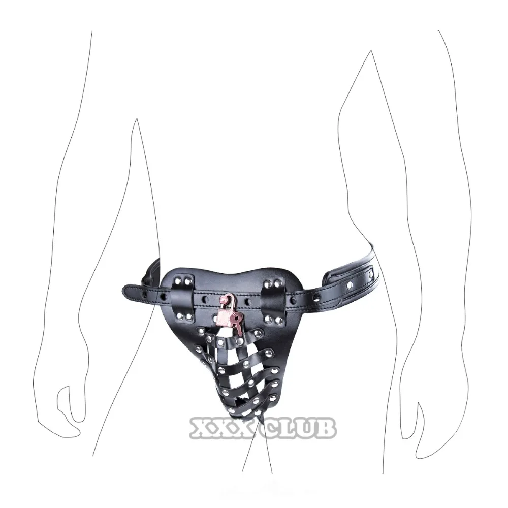 Thierry adult games erotic netted Male Chastity belt with penis cage, adjustable Belt and lock sex toys for Men