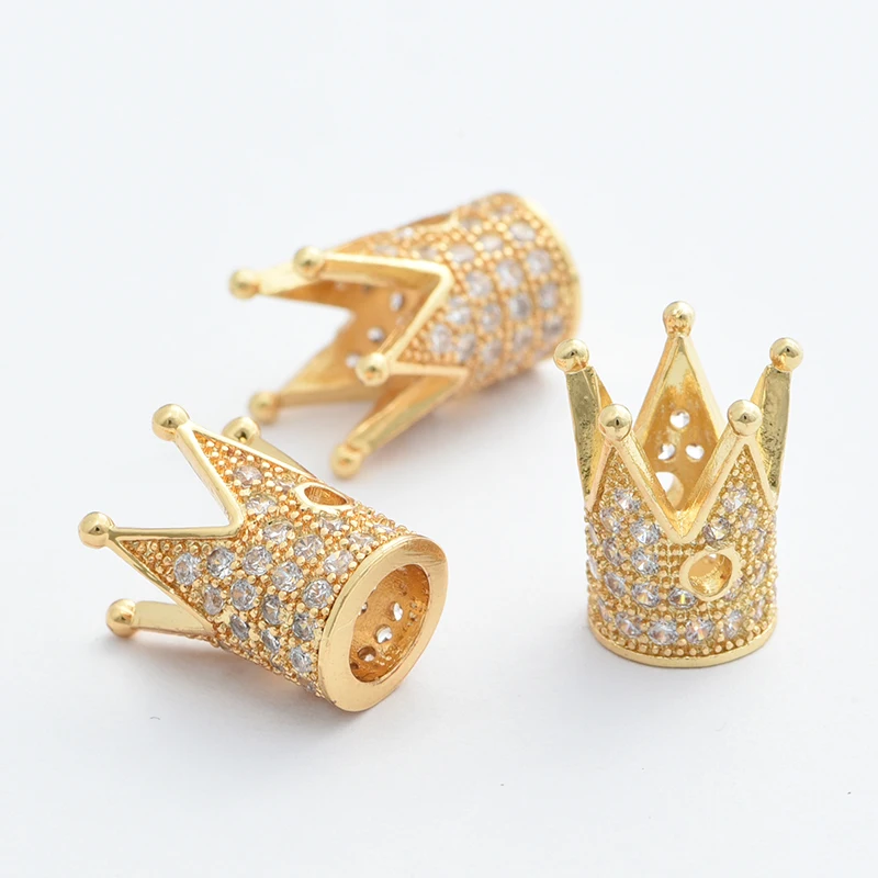 1 PCS 10*12mm Crown Beads for DIY Jewelry Findings Accessories Handmaade Woman Man Natural Stone Bracelets Gift
