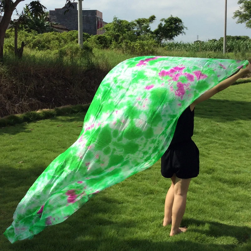 New 100% silk Stage Performance dancing Shawl belly dance rectangle silk veils 110 X240cm  2 Colors Available