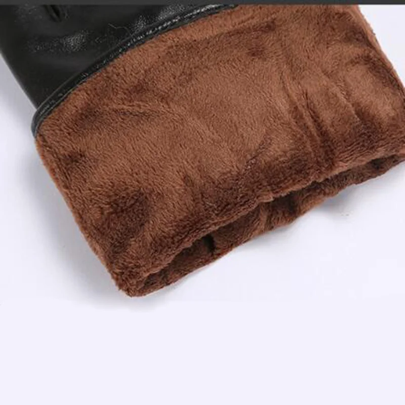 Fashion New Fashion Lace Leather Gloves Ladies Winter Plus Velvet Warm Sheepskin Gloves 1651-5