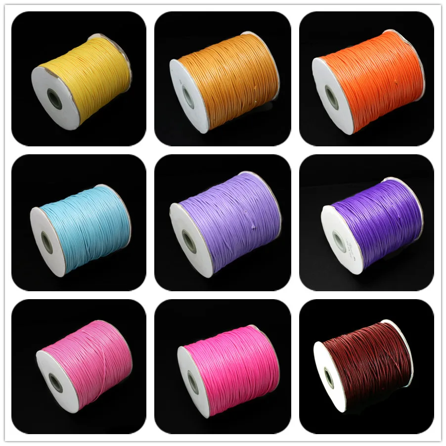 Free shpping 10 meters 1.5MM Waxed Thread Cotton Cord String Strap Wholesale Necklace Rope Bead Fit  Bracelet PS-FXT008