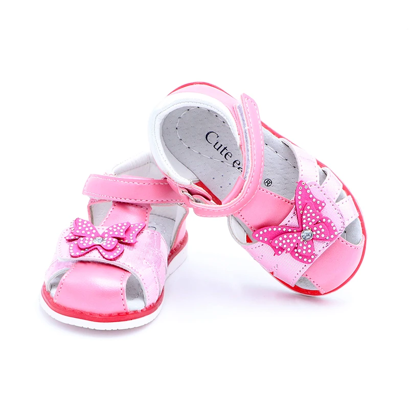 Cute Eagle Summer Girls Orthopedic Sandals Pu Leather Toddler Kids Shoes for Girls Closed Toe Baby Flat Shoes Size 21-26 Newest