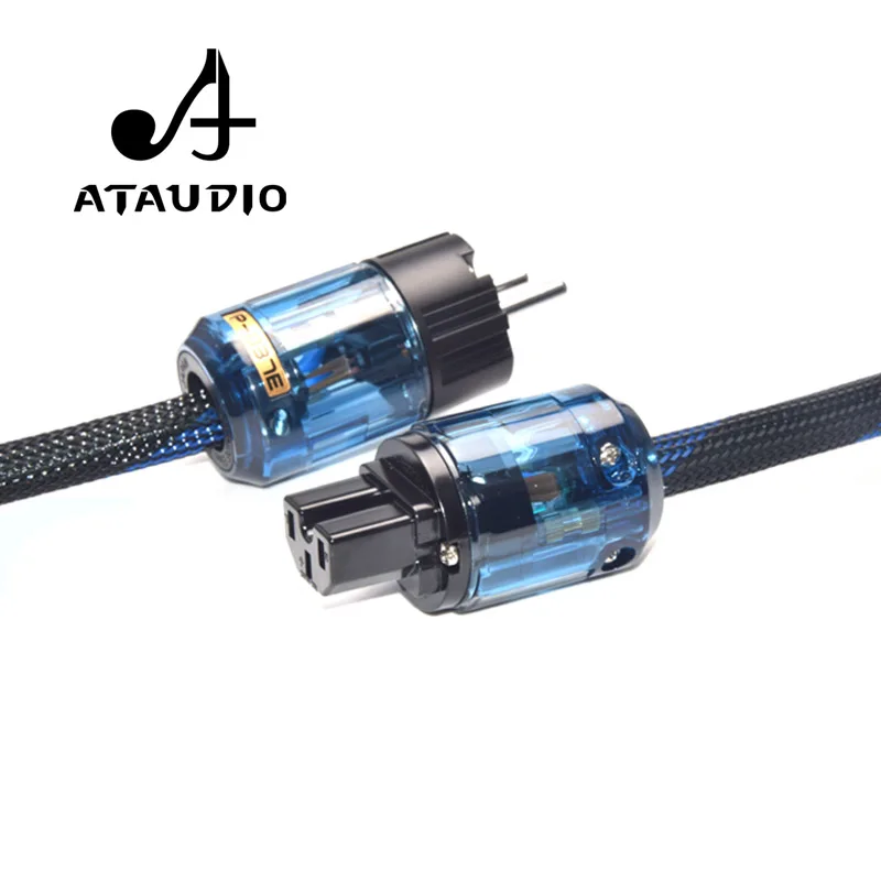 ATAUDIO Hifi 電源ケーブル EUR プラグ付きアンプ DVD 用高性能電源ケーブル