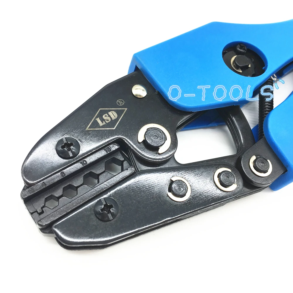 Cable terminal crimping tool pliers for non-insulated wire cold naked ring fork U-type connector 11-6AWG AN-416TX