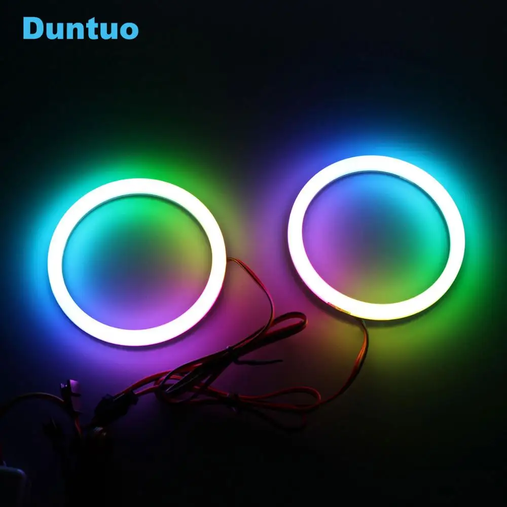 

RGBW Angel Eyes Revolving Dynamic Cotton LED Sequential Flowing Bluetooth Wireless Control 70mm 80mm 90mm 100mm 106mm 160mm