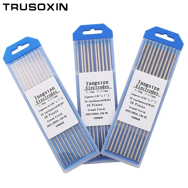 Welding Equipment Accessory 10pcs Blue head Lanthanated Tungsten Electrode TIG Tungsten Needle/Tungsten Rod/Solder Pin