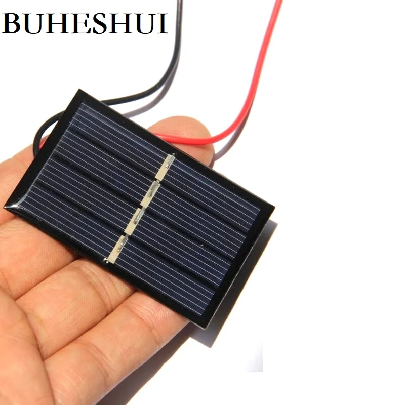 0.28W 2V Mini Solar Panel with Wire for DIY Small Solar Lighting Sytem and Toys Polycrystalline Solar PV Module 58*38MM 10PCS