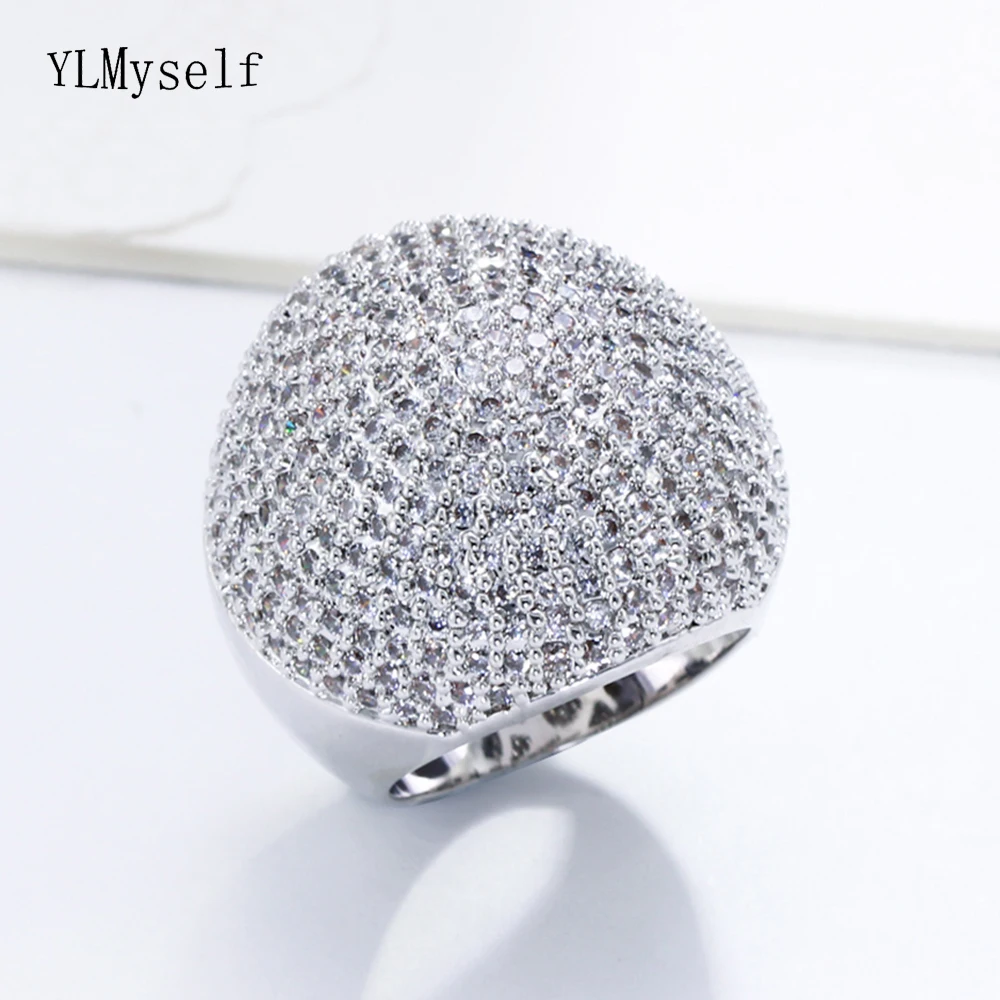 Ring size 7,8 luxury jewelry fast shipping high quality jewellery shiny crystal cz jewelry accessoris big rings for women