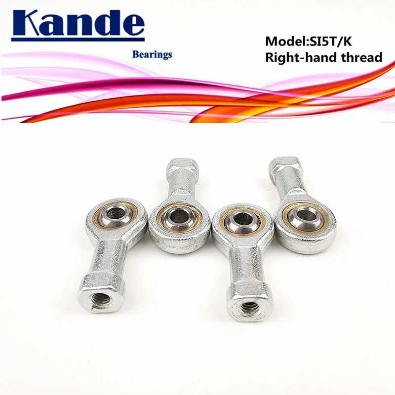 

Kande Bearings PHSA5 PHSAL5 SI5T/K SI5 SI5LT/K SI5L SI5T 4pcs Rod End Bearing M5 SI5T SIL5T