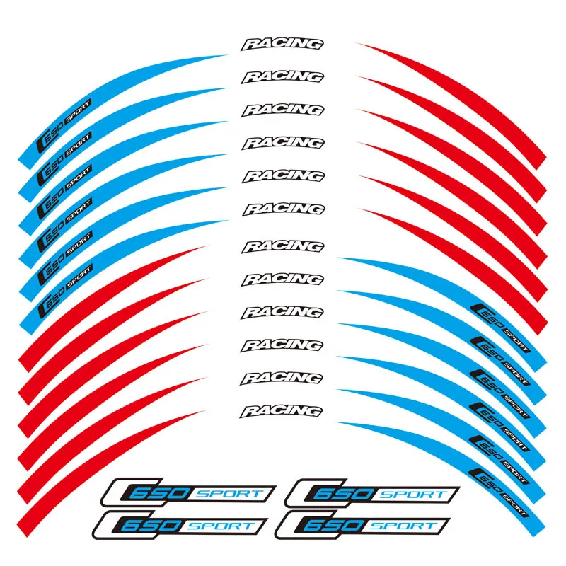 1 комплект, Светоотражающие Водонепроницаемые наклейки на колеса с передними и задними краями для Мотоцикла BMW C650sport