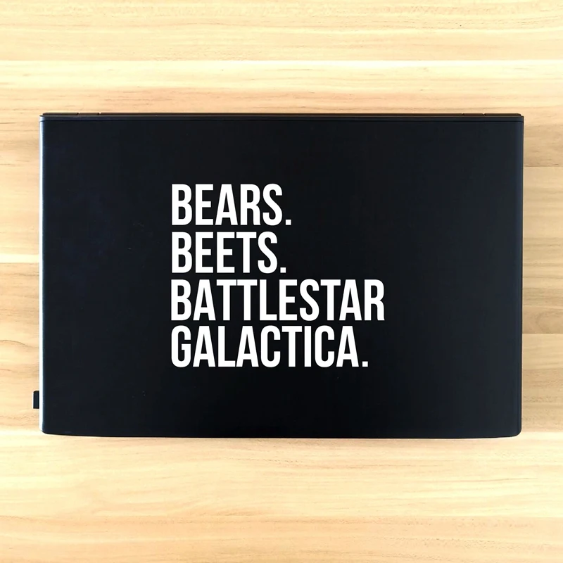 Bears Beets Battlestar Galactica Vinyl Art Sticker , Dwight Schrute Quote Art Decals Office Wall Laptop Decor