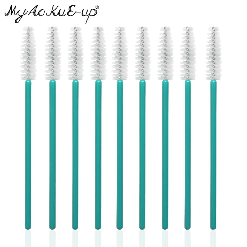 50 stücke Wimpern Pinsel Augenbraue Microbrush Für Mascara Zauberstab Weichen Kopf Wimpern Kosmetik Applikator Lash Verlängerung Make-Up Pinsel – Detail 11