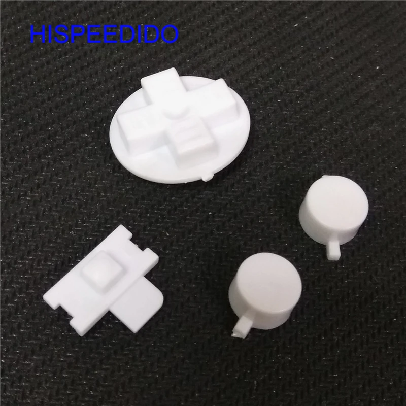 HISPEEDIDO-أزرار خلفية أو بيضاء لـ Gameboy ، لوحة مفاتيح كلاسيكية GB لـ GBO DMG ، DIY لـ Gameboy A B ، أزرار D-pad